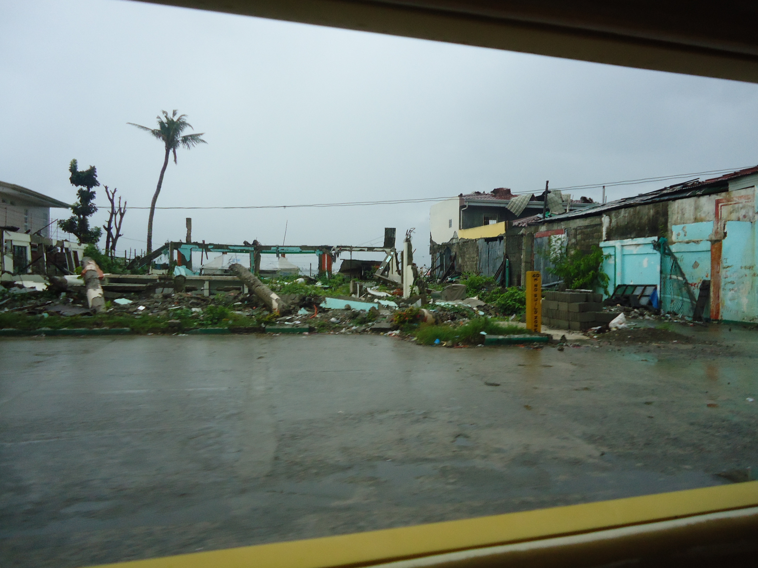 Destruction from typhoon